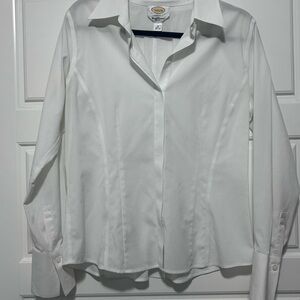 Talbots White Wrinkle-Resistant Shirt